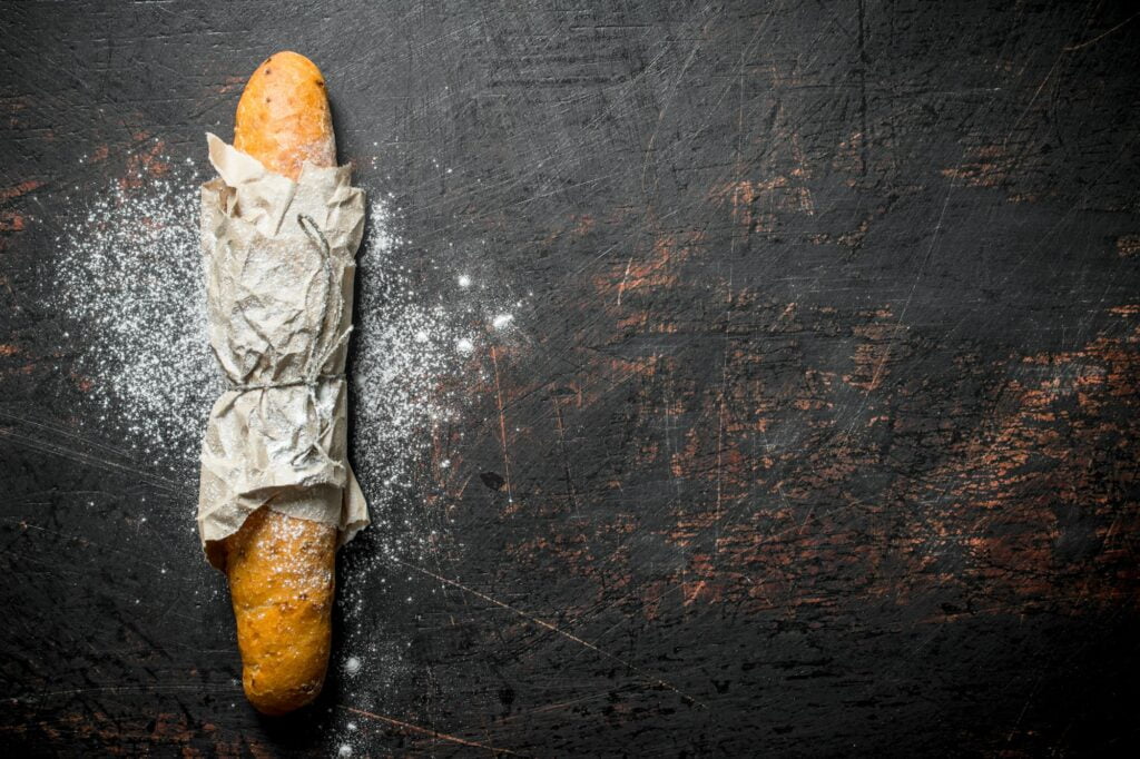 Fragrant crispy baguette.