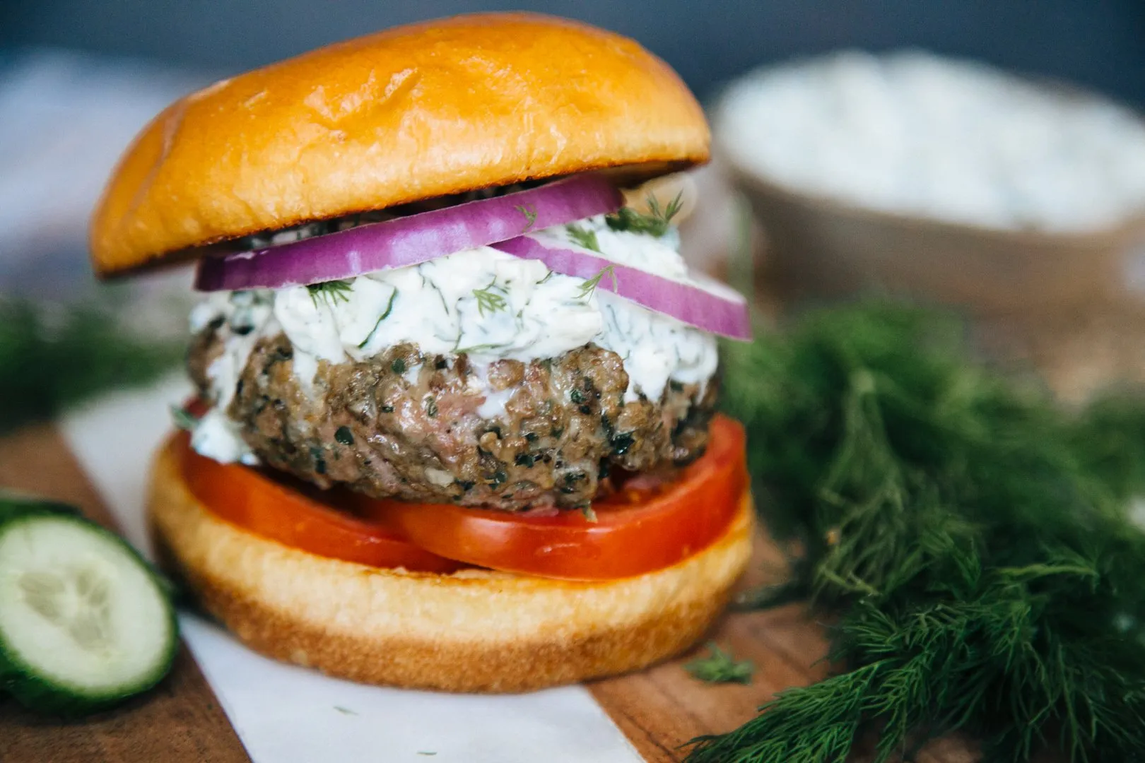Mediterranean Lamb Burger Recipe - Nordic Dough Company